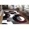 World Rug Gallery Modern Circles Soft Area Rug 3'3'' x 5' Burgundy 100BURGUNDY3X5 - alternate 8